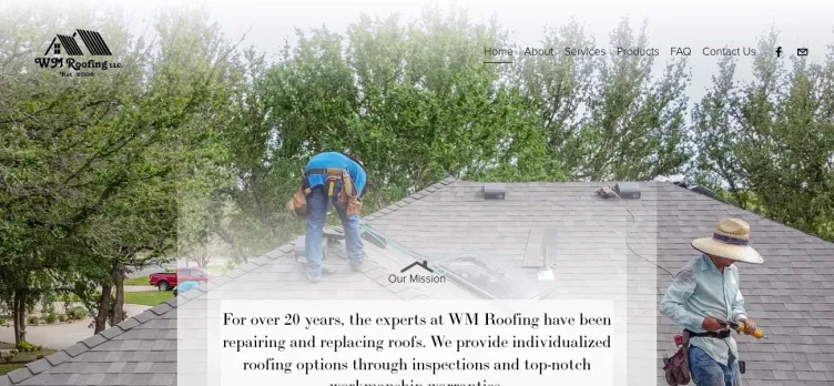 Screenshot WM Roofing