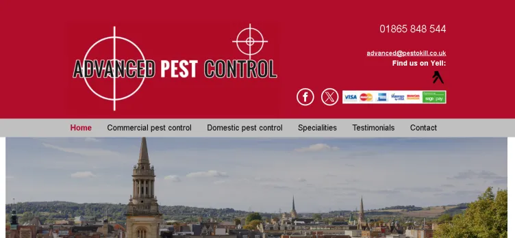 Screenshot Advanced Pest Control