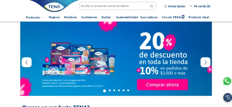 Screenshot Tena.com.mx