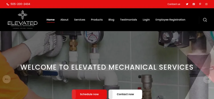 Screenshot EMS Plumbing