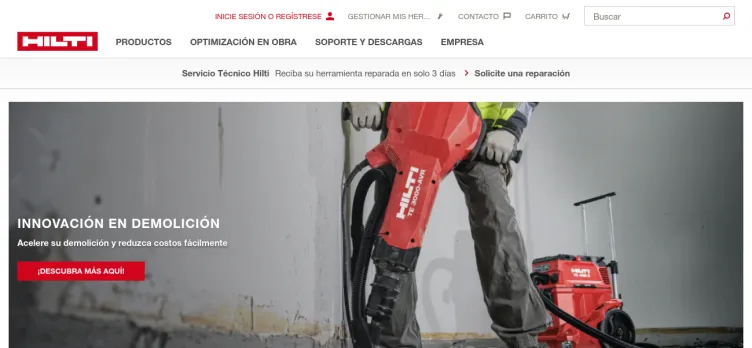 Screenshot Hilti.com.mx