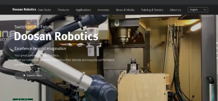 Screenshot Doosan Robotics