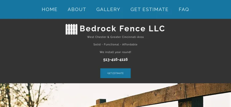 Screenshot BedrockFence.com