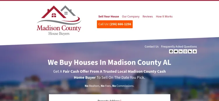 Screenshot Madison County House Buyers