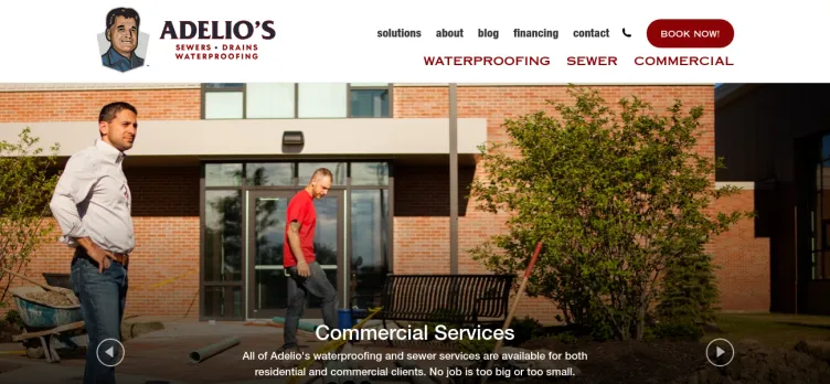 Screenshot AdeliosContracting.com