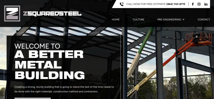 Screenshot ZSquaredSteel.com