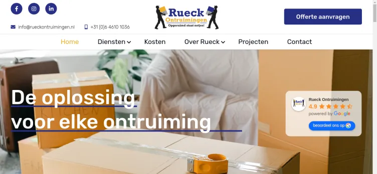 Screenshot Rueck Ontruimingen