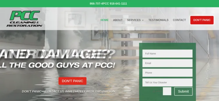 Screenshot PccCleaningAndRestoration.us