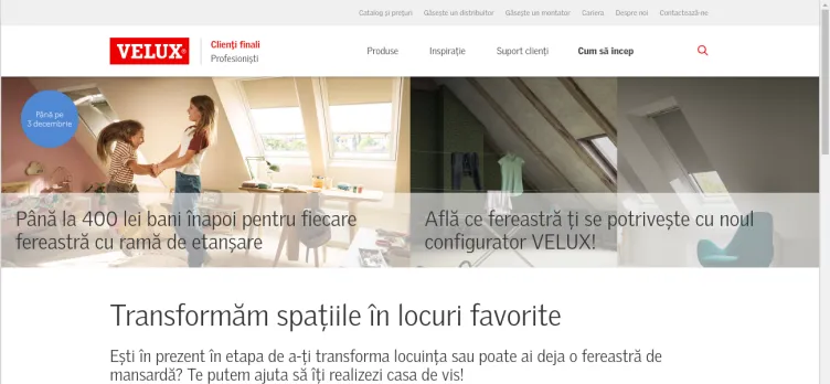 Screenshot Velux.ro