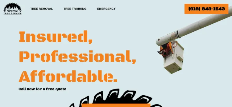 Screenshot Checotah Tree Service