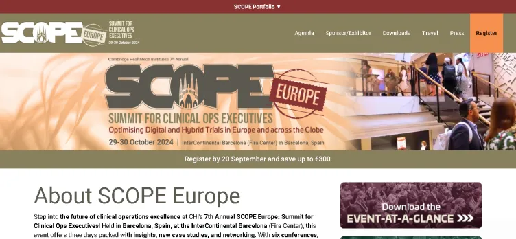 Screenshot SCOPE Summit Europe