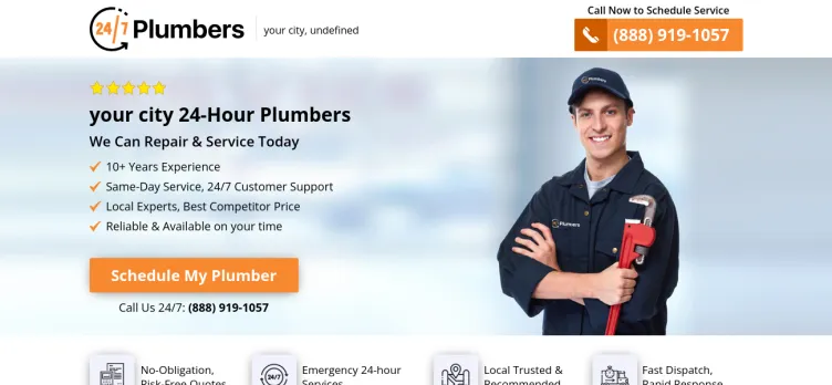 Screenshot 24-7Plumbers.com