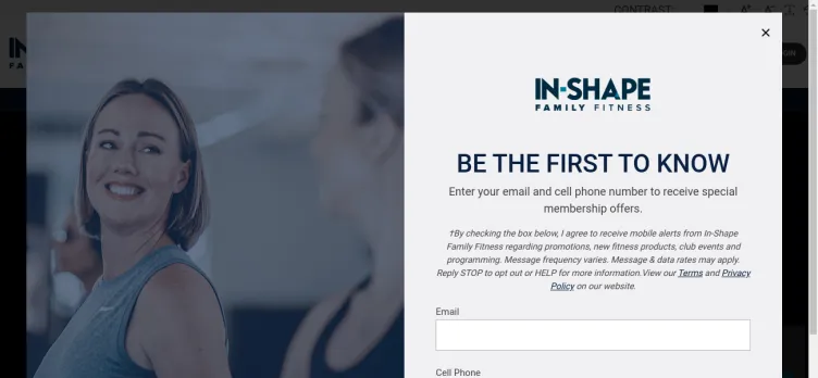 Screenshot InShape.com