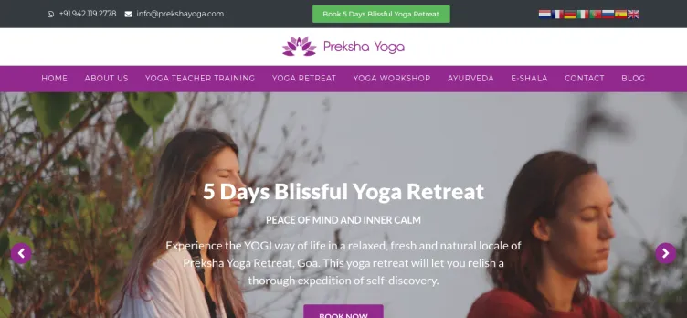 Screenshot Preksha Yoga