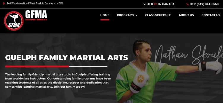 Screenshot Guelph Family Martial Arts