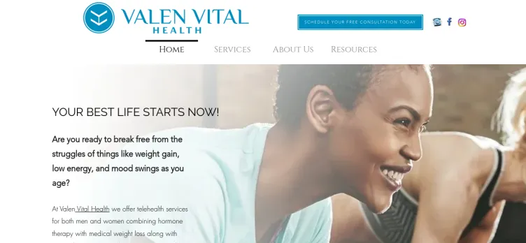 Screenshot Valen Vital Health