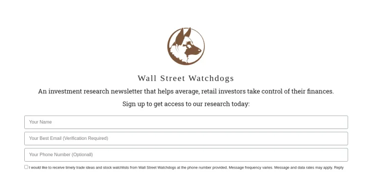 Screenshot Wall Street Watchdogs