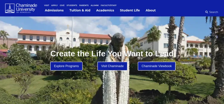 Screenshot Chaminade.edu