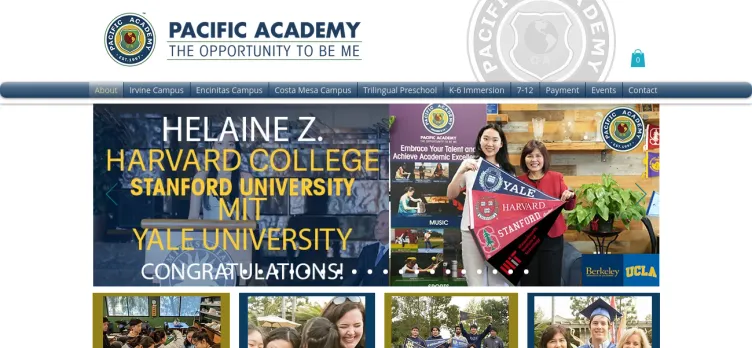 Screenshot Pacific Academy