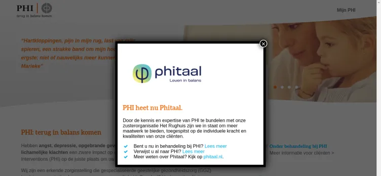 Screenshot Phi-Med.nl