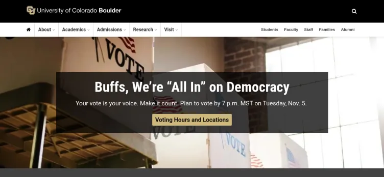 Screenshot Colorado.edu