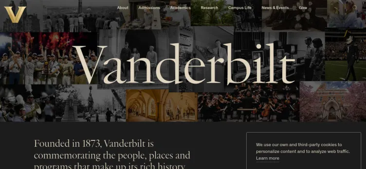 Screenshot Vanderbilt.edu