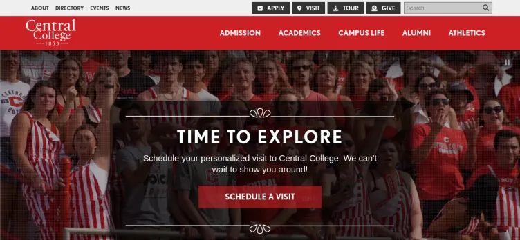 Screenshot Central.edu