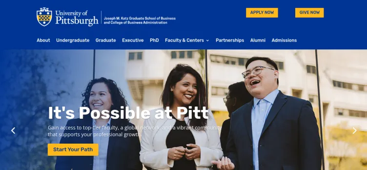 Screenshot Pitt Business