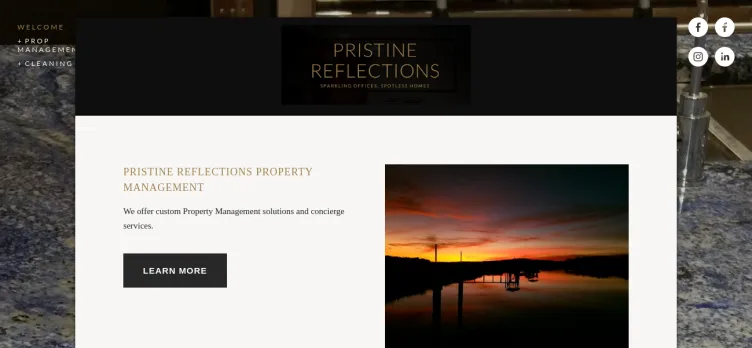 Screenshot Pristine-Reflections.com