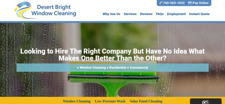 Screenshot Desert Bright Window Cleaning