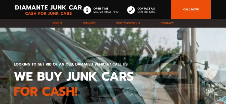 Screenshot Diamante Cash for Junk Cars