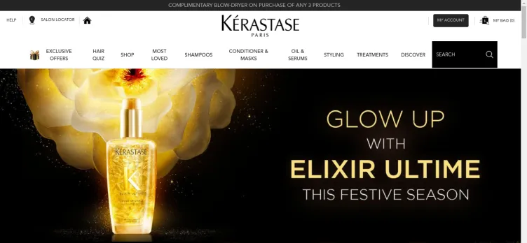 Screenshot Kerastase.in