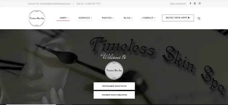 Screenshot Timeless Skin Spa