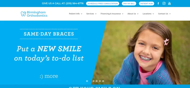 Screenshot BhamOrthodontics.com