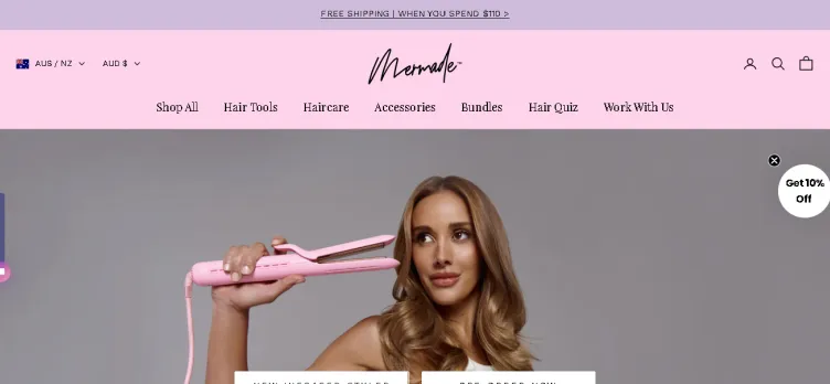 Screenshot MermadeHair.com.au