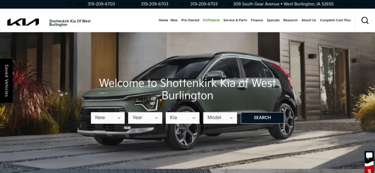 Screenshot Kia of West Burlington