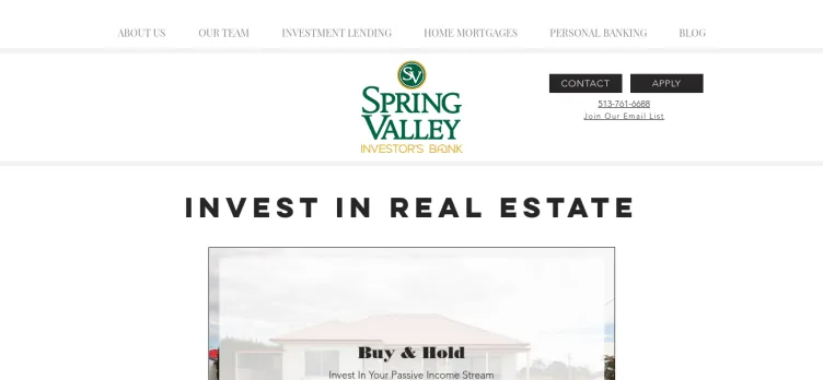 Screenshot Spring Valley Bank