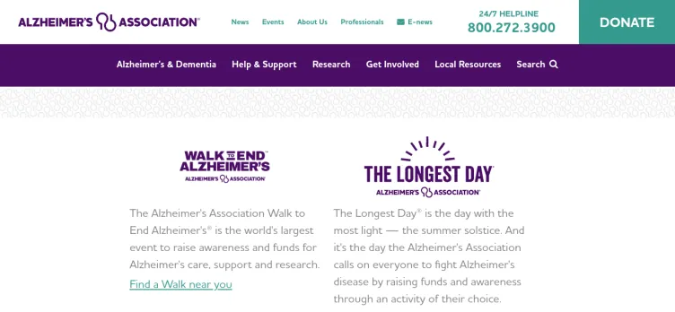 Screenshot ALZ.org