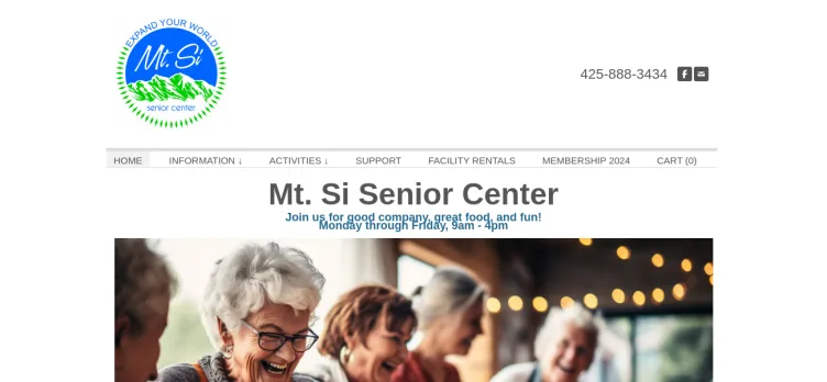 Screenshot MtsiSeniorCenter.org