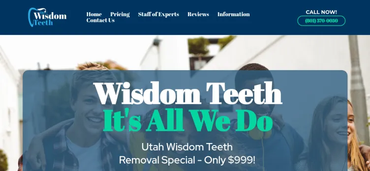 Screenshot DrWisdomTeeth.com