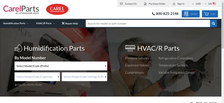 Screenshot CarelParts.com