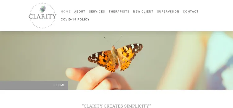 Screenshot Clarity Counseling VA