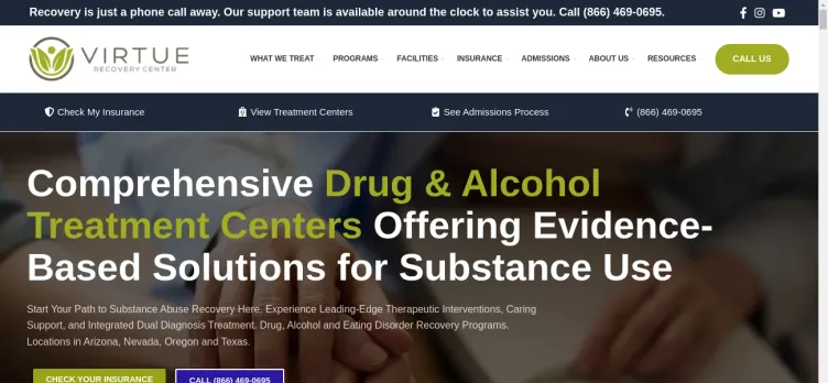 Screenshot Virtue Recovery Center