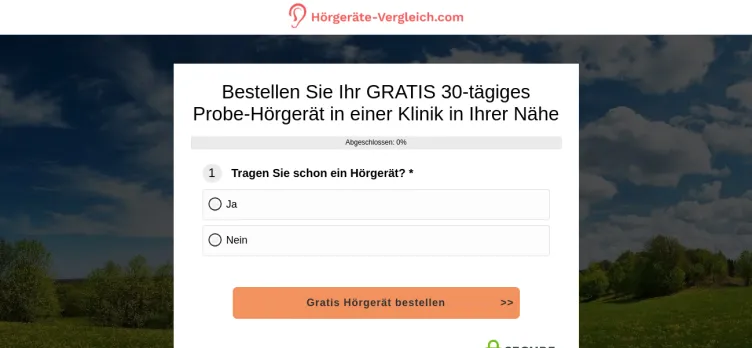 Screenshot Hoergeraete Vergleich