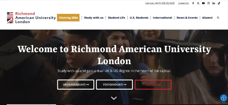 Screenshot Richmond.ac.uk