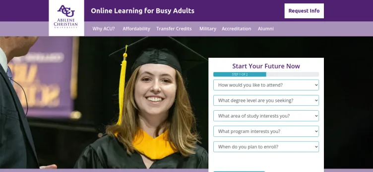 Screenshot ACU.edu