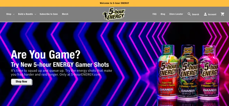 Screenshot 5HourEnergy.com