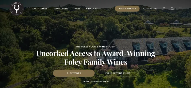 Screenshot Foley Food & Wine Society