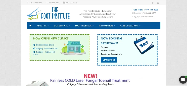 Screenshot FootInstitute.com