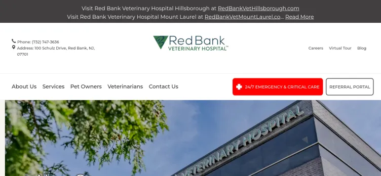 Screenshot RedBankVet.com